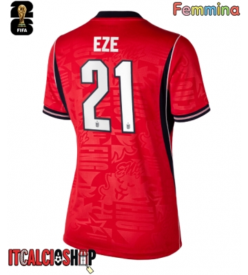 Inghilterra Eberechi Eze #21 Seconda Maglia Femmina Mondiali 2026 Manica Corta